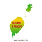 Sao Tome  & Principe Map Vector