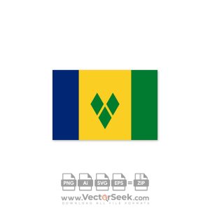 St. Vincent & Grenadines Flag Vector
