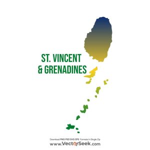 St. Vincent  & Grenadines  Map Vector