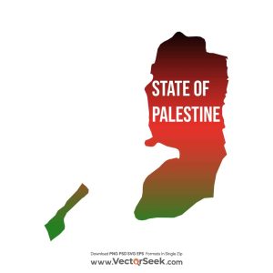 State of Palestine Map Vector