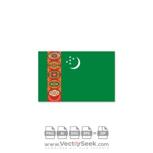 Turkmenistan Flag Vector