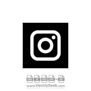 White Instagram Icon Vector