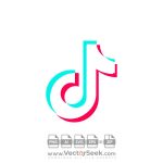 White TikTok Icon Vector