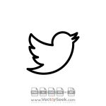 White Twitter Icon Vector