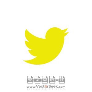 Yellow Twitter Icon Vector