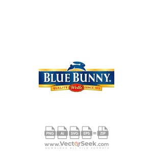 Blue Bunny Logo Vector