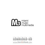 M3 Miami Music Multimedia Logo Vector