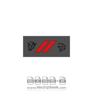 SRT Dodge Demon and Hellcat Logo Vector