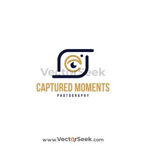 Captured Moments Photography Logo Vector