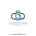 Cloud Cam Photography Logo Vector