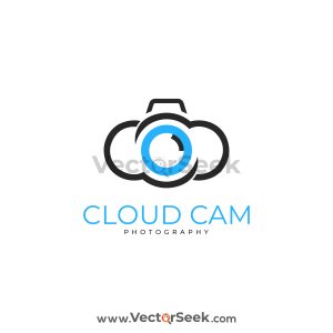 Cloud Cam Photography Logo Vector