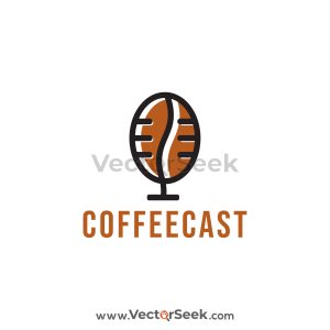 Coffee Cast Logo Vector