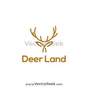 Deer Land Logo Vector