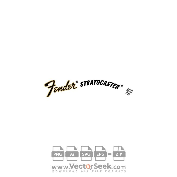 Fender Stratocaster '70s Headstock Label Logo Vector (.Ai .PNG .SVG
