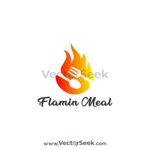 Flamin Meal Logo Vector