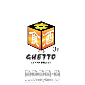 Ghetto Happy Dining Logo Vector