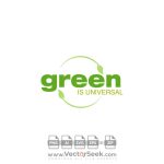 Green Is Universal Logo Vector