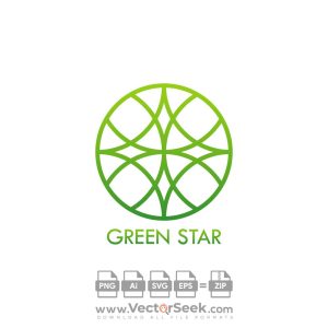 Green Star Logo Vector