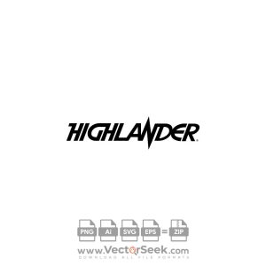 HIGHLANDER   Title movie (BLACK) Logo PNG Vector