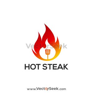 Hot Steak Logo Vector