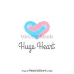 Hugs Heart Logo Vector