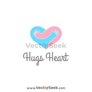 Hugs Heart Logo Vector