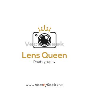 Lens Queen Photography Logo Vector