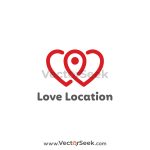 Love Location Logo Vector