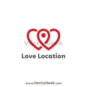 Love Location Logo Vector