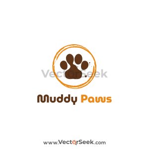 Muddy Paws Logo Vector