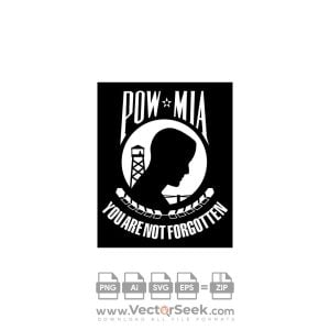 POW MIA Vinyl Ready Logo Vector