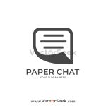 Paper Chat Logo Vector