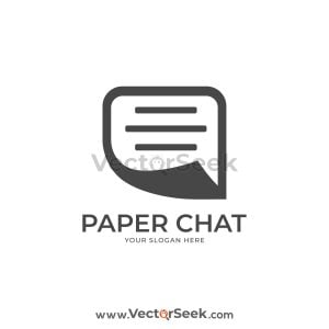 Paper Chat Logo Vector