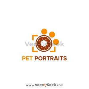 Pet Portraits Logo Vector