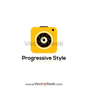 Progressive Style Photography Logo Vector