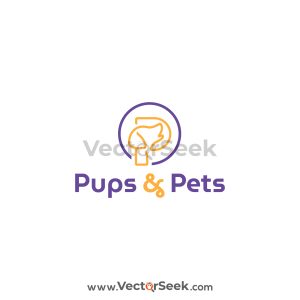 Pups & Pets Logo Vector