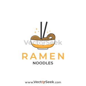Ramen Noodles Logo Vector