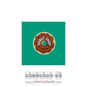 The Donut Shop Logo Vector