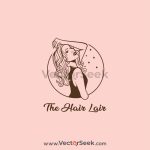 The Hair Lair Logo Vector