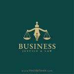 Business Justice & Law Logo Template