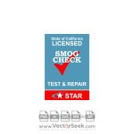 California Smog Check Logo Vector