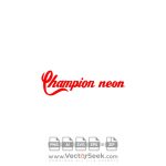 Champion Neon Logo Vector