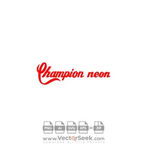 Champion Neon Logo Vector