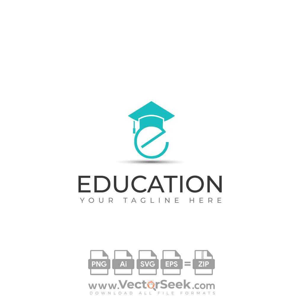 E Education Logo Template - (.Ai .PNG .SVG .EPS Free Download)