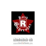 Edge Rated R Super Star Logo Vector