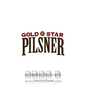 Gold Star Pilsner Logo Vector