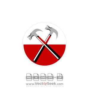Pink Floyd. Hammers from The Wall Logo Vector