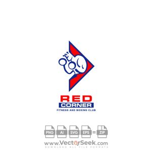 Red Corner Fitness and Boxing Club Logo Vector