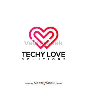 Techy Love Solutions Logo Template