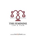 The Feminine Law & Firm Logo Template